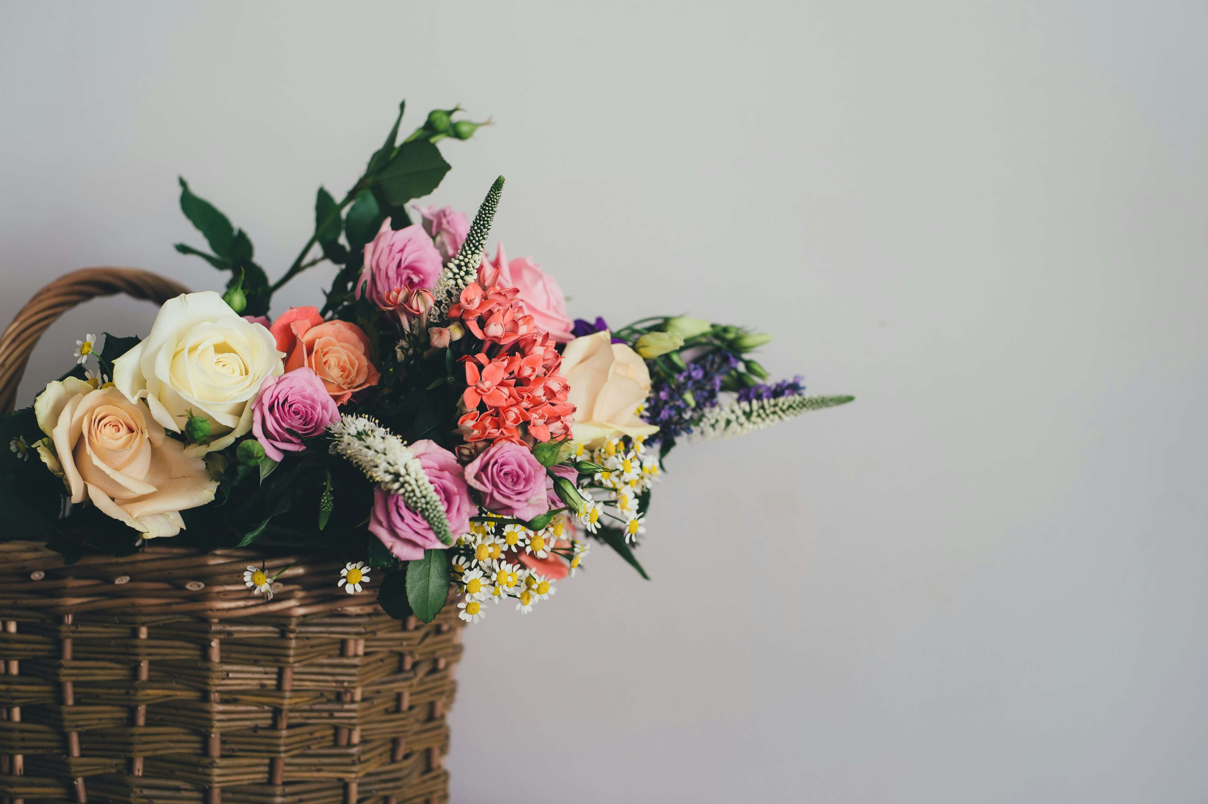 Flower arrangement banner